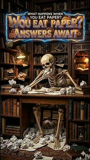 What Happens If You Eat Paper by mistake? 3D transparent animated skeleton