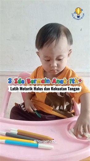 3 Ide Bermain Anak 1th+ #anak1tahun+#motorikhalus#fyp#idebermainbusya