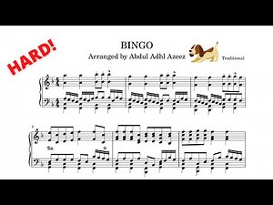 BINGO Piano Sheet Music HARD
