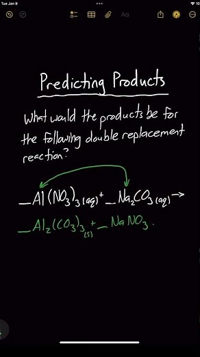 Double Replacement Reaction Example #chemicalreaction #doublereplacement #chemistry