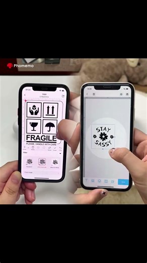 It can print both round & square labels! #phomemo #labelprinter