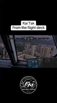 🌆 The legendary Kai Tak “Checkerboard” Approach… from the cockpit. ✈️🔥#aviation #flightsim