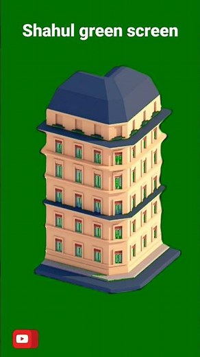Animated Building Green Screen | shahul green screen # shorts