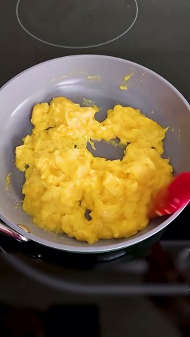 A secret to velvety, creamy scrambled eggs