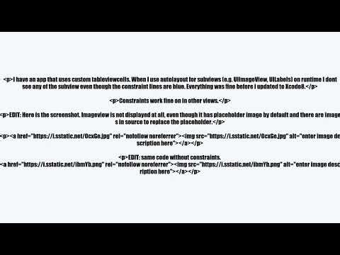 Xcode 8 autolayout constraints don t work in custom tableViewCell