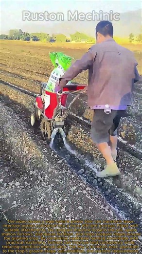 Mini Power Tiller with Fertilizer Spreader: Small Farm Machinery in Action