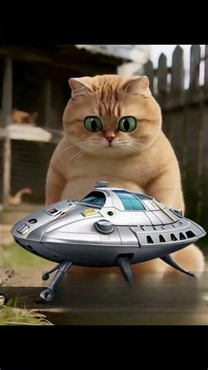 "Puffy's Interstellar Adventure: The Journey of the Exploding Hair Cat" 🚀🐱💥#space #cat #shorts