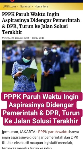PPPK Paruh Waktu Ingin Aspirasinya Didengar Pemerintah & DPR, Turun ke Jalan Solusi Terakhir