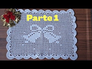 🔔 How to Crochet a Christmas Centerpiece in Filet 1/3