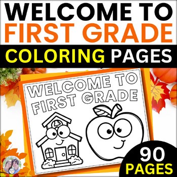 Welcome to First Grade Coloring Sheet To Decorate Bulletin Board Back to School