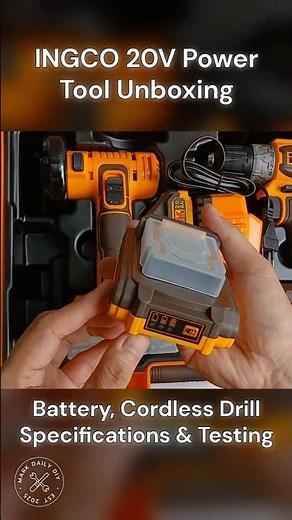 INGCO 20V Brushless Cordless Drill 52 Nm Specifications and Testing | INGCO 20V Battery Features