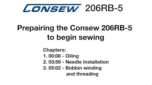 Consew 206RB-5 Quick Start Guide
