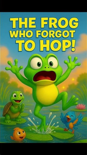This frog forgot how to hop… so he danced instead 🐸💃 wait till the end! #FunnyFrog #CartoonShorts