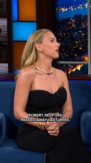 Scarlett Johansson remembers working with the late Robert Redford and the fond nickname she gave him as a child. #Colbert #ScarlettJohansson #RobertRedford | The Late Show with Stephen Colbert