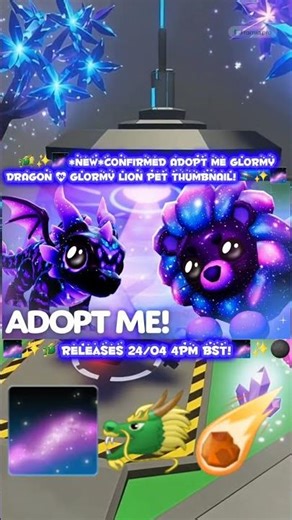 🐲✨️🌌*NEW*CONFIRMED ADOPT ME GLORMY DRAGON & GLORMY LION PET THUMBNAIL!🛸✨️🌌#adoptme #roblox