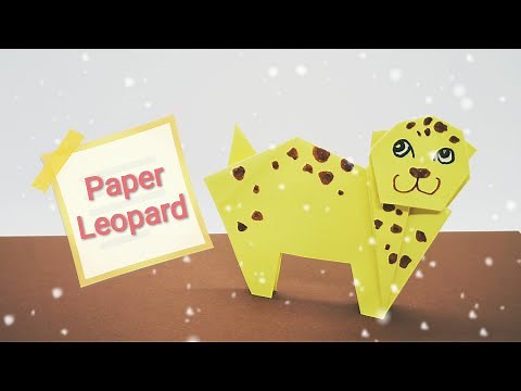 Paper Folding | How to make a paper leopard - Step by Step | Origami |