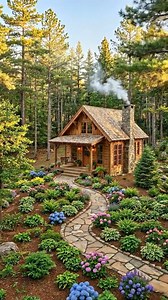 A Rustic Log Retreat Wrapped in Nature and Warmth Cozy cabin living is about slowing your breath and letting the world soften around you. Warm wood walls, gentle sunlight through forest-facing windows, and handcrafted details create a rustic log cabin that feels deeply human. Every space from the peaceful bedroom to the inviting kitchen and fire-lit living room reflects thoughtful cabin interior design rooted in comfort and calm. Surrounded by trees, this forest retreat isn’t meant to impress, b