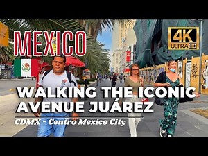 🇲🇽 Mexico City Walking Tour - Avenida Juárez & Centro Historico [4K Ultra HDR/60fps]