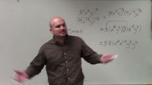 Simplify an expression using rules of exponents when the denominator has negative exponent