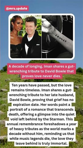 Iman's TEARFUL Tribute to David Bowie 🌹🕯️ 10 Years Later #DavidBowie