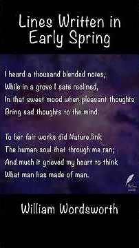 Lines Written in Early Spring by William Wordsworth #poem #WilliamWordsworth