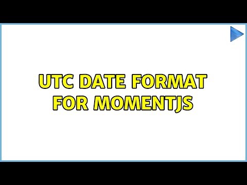 UTC date format for momentjs