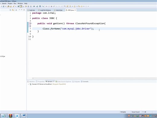数据库1(servlet连接数据库)