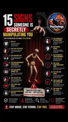15 Signs Someone Is Secretly Manipulating You | Dark Psychology Explained#shorts