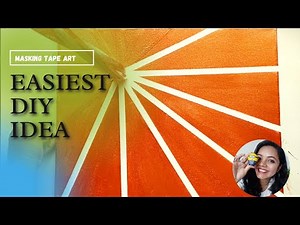 Abstract Painting with Masking Tape Techniques For Beginners | Masking Tape Painting On Canvas