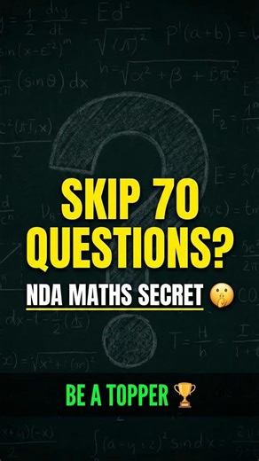 The 70 Questions NDA Maths Secret #ndamaths #strategy #examhacks #nda2026