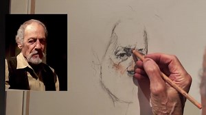 【素描】David Leffel曾经在公众场合做过的唯一一张的自画像。