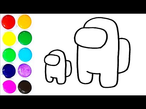 Como Dibujar y Colorear Among Us - Dibujos Para Niños Fácil y Rápido - Aprende Colores | FunKeep Art