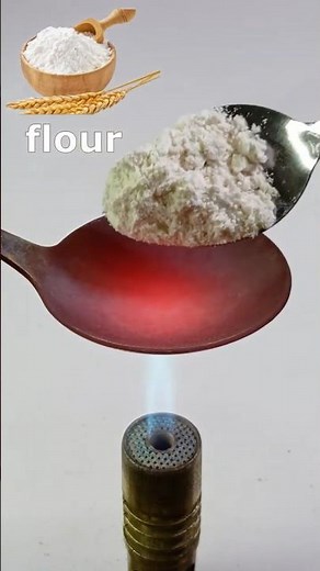 Flour vs 1000°C 💥🔥🤯 #Shorts #Science #Experiment #Flour #FoodScience