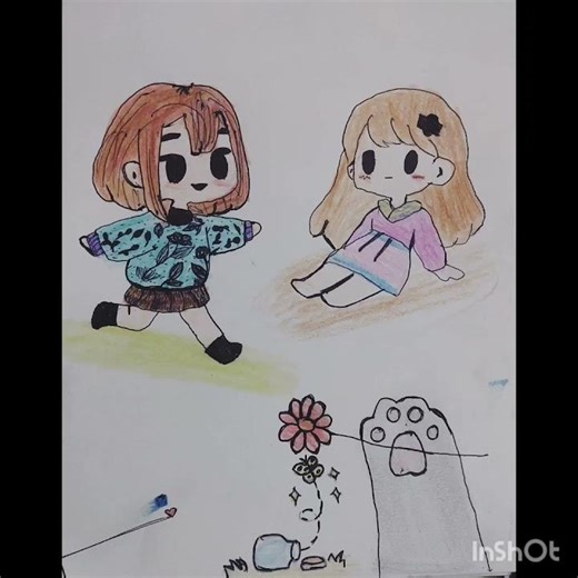 cute and easy chibi girl drawing#️⃣ like and subscribe Kare friends,👍