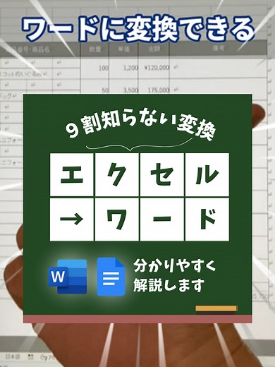 エクセル表をワードへ簡単にコピペする方法