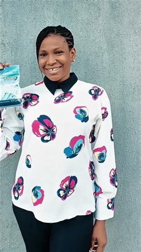 People often ask, "why are your teeth always so clean? #NedisDentalFloss #Healthyteeth #oralcare