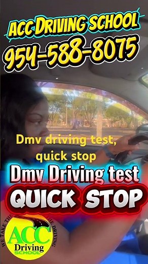 Dmv Driving test, quick stop #florida