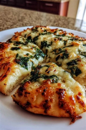 Garlic & Spinach White Pizza on Cottage Cheese Crust 🥬🧄🧀 – Savory, High-Protein & Low-Carb 🍕 Ingredients (Serves 2–3) For the Crust: 1 cup cottage cheese 2 large eggs ½ cup almond flour (or oat flour for a lighter crust) 1 tsp baking powder Pinch of salt For the Topping: 1 cup fresh spinach, chopped 2–3 cloves garlic, minced ½ cup shredded mozzarella cheese 2 tbsp grated Parmesan cheese ½ tsp olive oil Salt & pepper to taste 🔥 Directions 1. Preheat & Prepare Preheat oven to 190°C (375°F). L