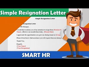 Simple Resignation Letter Sample | How to write a resignation letter | ‪@SMARTHRM‬