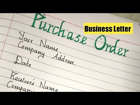 Business Letter-Letter to Purchase Product/Purchase Order/Letter Writing/Handwriting