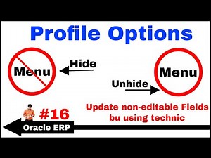 Oracle ERP 16: How to disable and enable menus and how to update non updatable fields