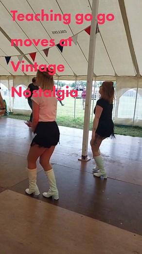 We had so much fun teaching 1960's Go Go moves at Vintage Nostalgia Festival. 💖 #1960s #gogodancing #danceworkshop #dancing #dancingqueen #60s #swingingsixties #thekinks #dancing_time #vintagevibes #fyp #vintagenostalgiafestival #vintagenostalgia