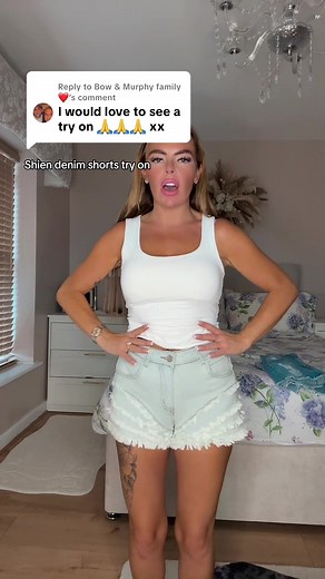 SHEIN Denim Shorts Try-On Haul Review