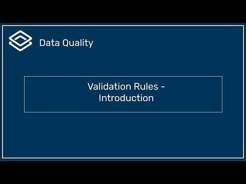 Validation Rules: Introduction