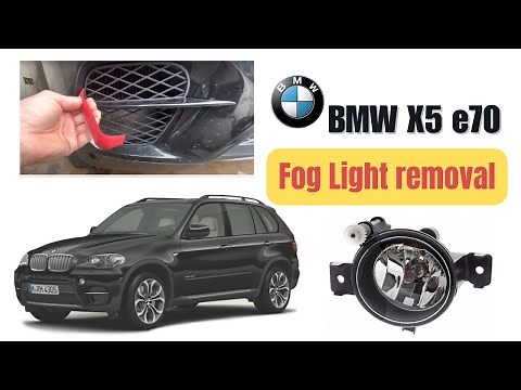 Bmw X5 E70 LCI Fog light replacement DIY. Front bumper grill removal