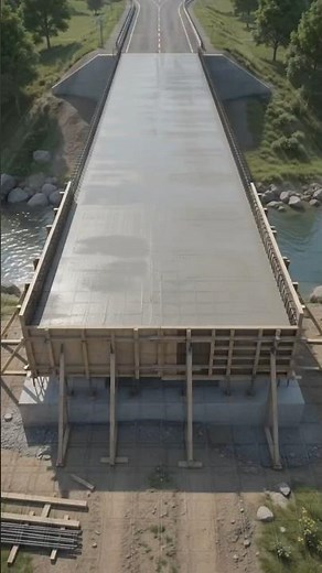 10m Concrete Bridge Construction Step by Step | Bridge Building Process #Shorts
