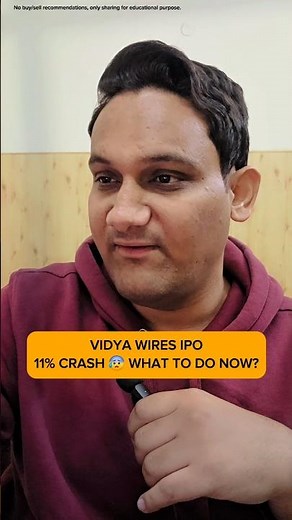 VIDYA WIRES IPO CRASHES 11% 😰 WHAT TO DO NOW?