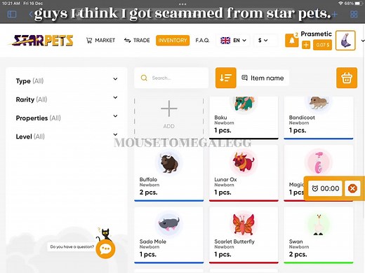 when im trying to withdraw my pets, they are saying unable to, and when im adding stuff to my invertory , it lets me. #adoptme #poortorich #fypシ #fyp #fypage #fypシ゚viral #fyppppppppppppppppppppppp #tiktokviral #freepets #commontomegaleg #MOUSETOMEGALEG #scam #starpets