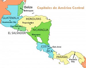 Mapa De America Central Paises Y Capitales