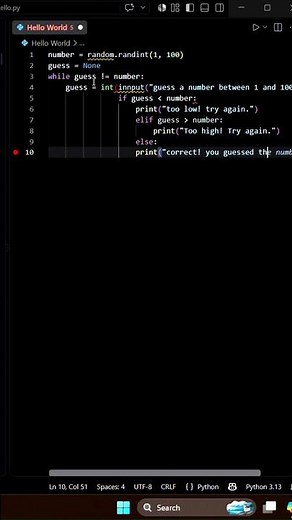 Python Coding with VS Code #python #shots
